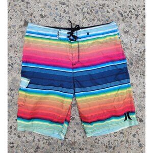 Hurley Board Shorts Men Size 36 Waist Colorful Quick Dry Swim Surf Beach Pool